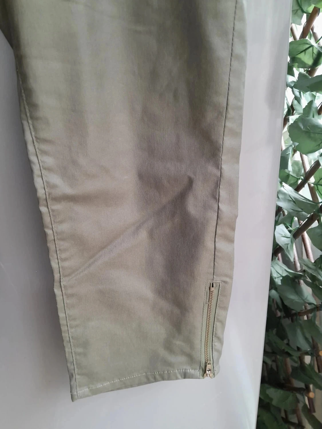 Calça cor camuflagem, algodão encerado, tamanho 50, Marca Blanche Porte – photo 3